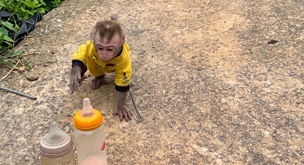 Racing for the Bottle: The Viral Sprint and Slapstick Comedy of Two Infant Monkeys