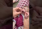 Oh No, the Little Monkey Got Something Stuck in Its Mouth, and Mom Helped It Get It Out